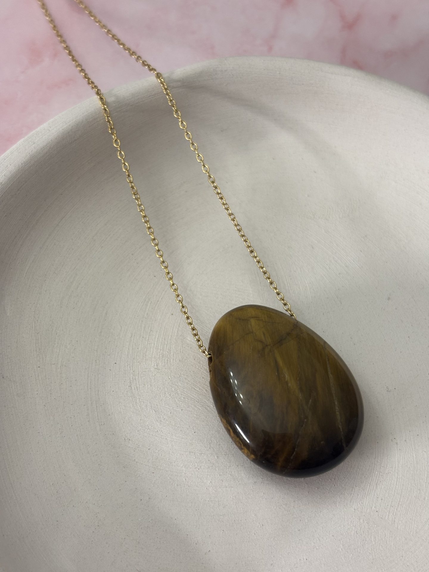 Collier Cabochon Oeil de Tigre d'Afrique du Sud AA - Capsule Noël (Édition Limitée) – Image 5