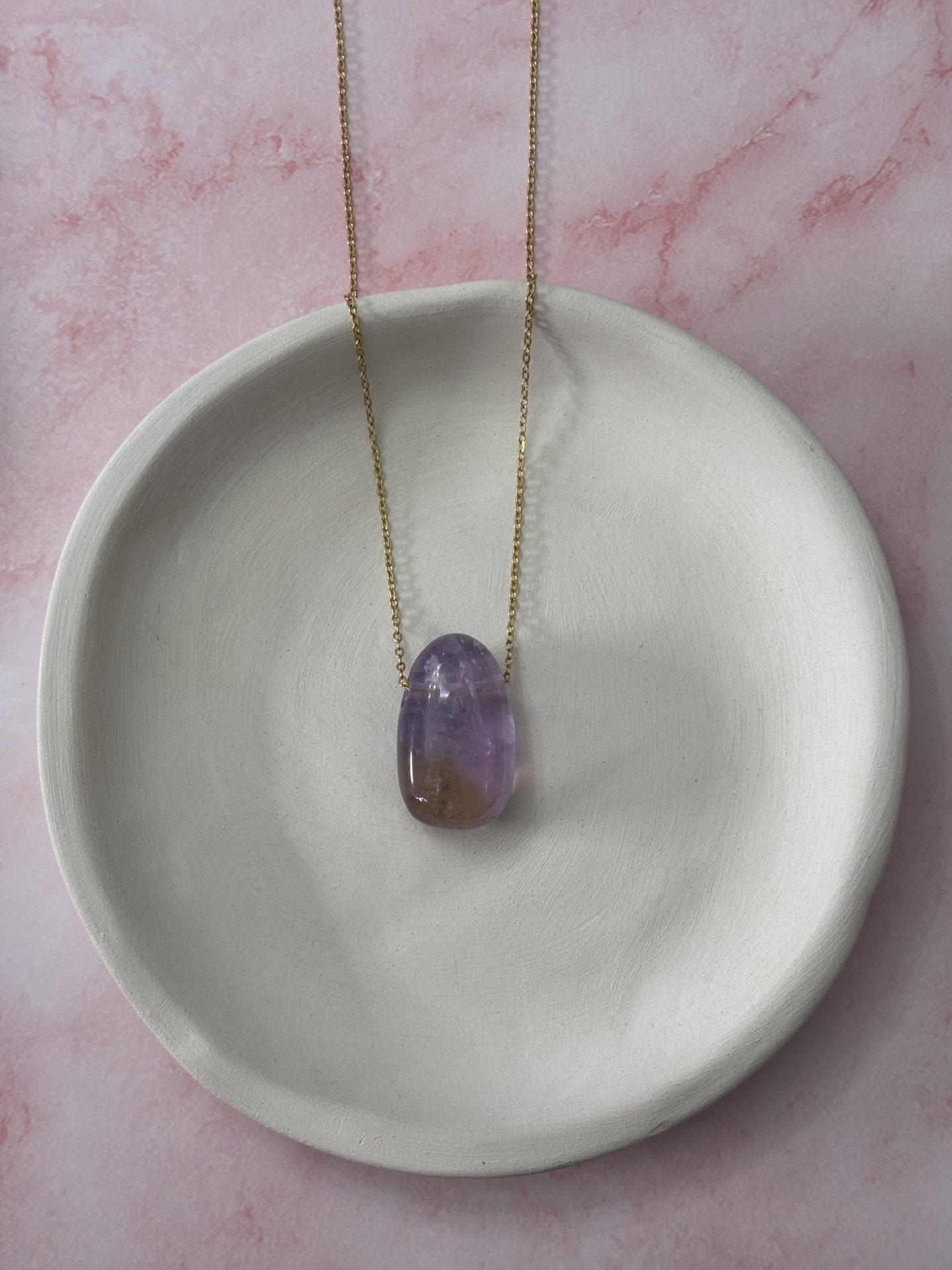 Collier Cabochon Amétrine du Brésil AA - Capsule Noël (Édition Limitée)