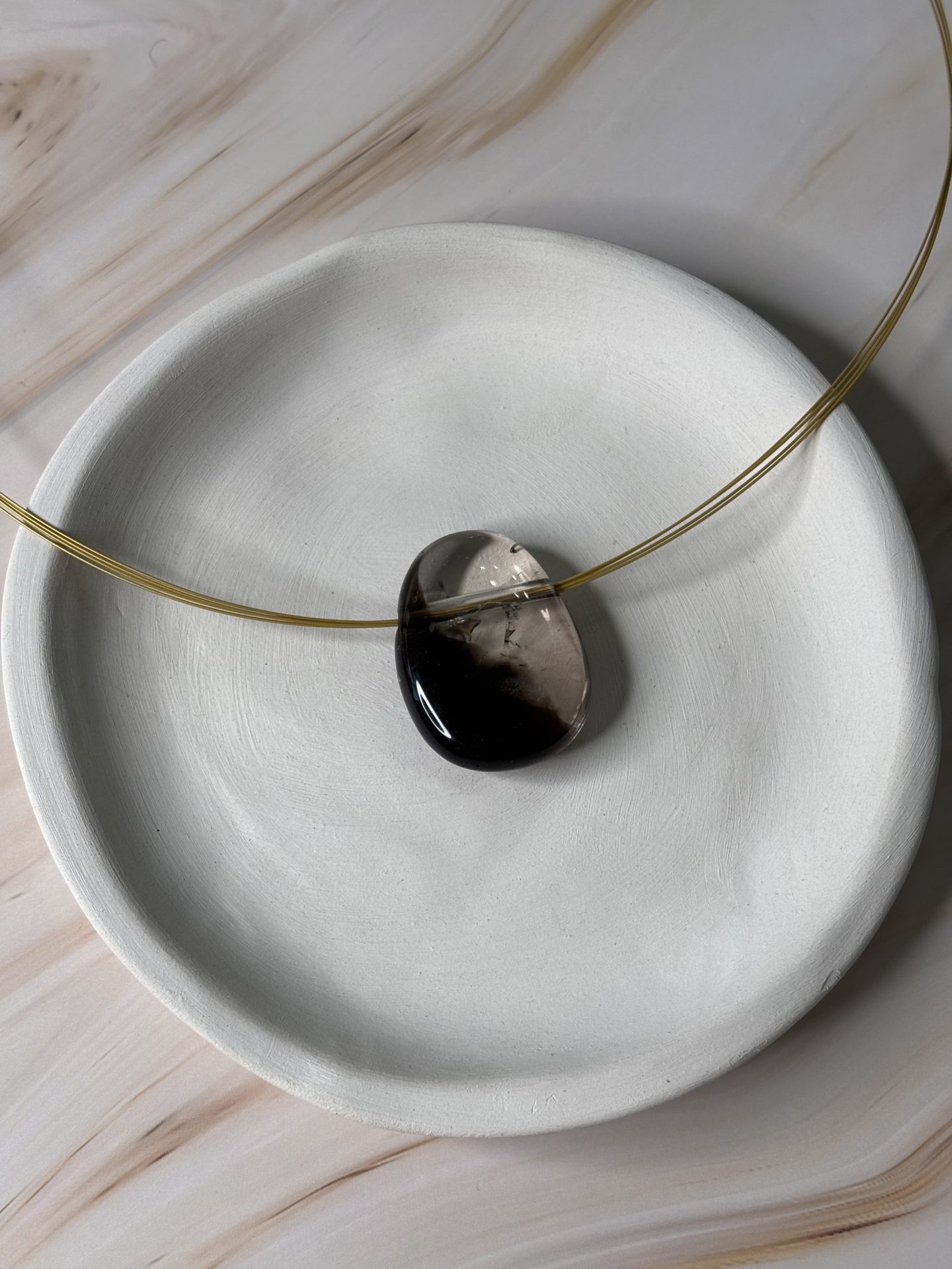 Ras du cou Quartz Fumé du Brésil AA - Capsule Noël (Edition Limitée)