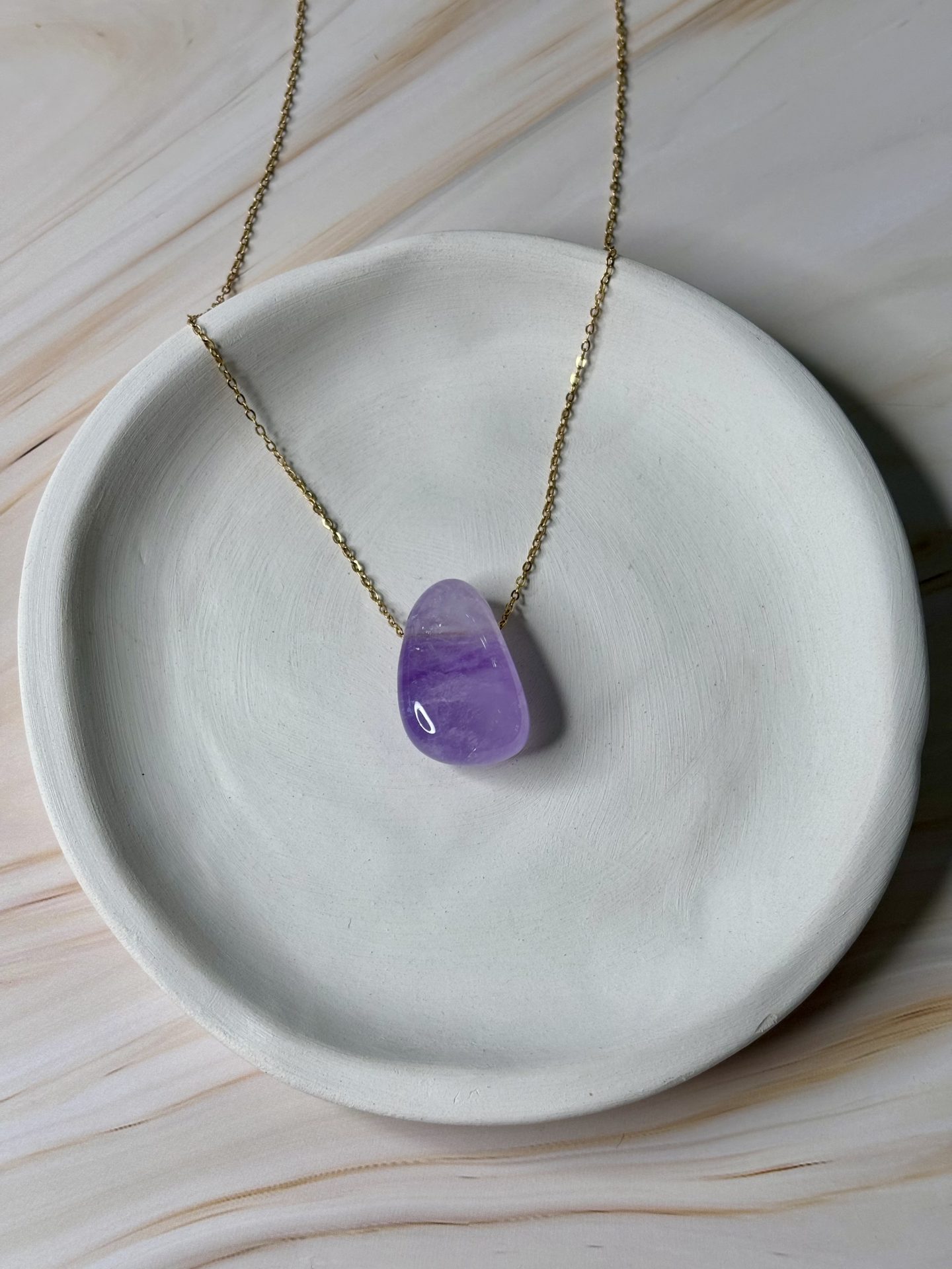 Collier Cabochon Améthyste du Brésil AA - Capsule Noël (Édition Limitée)