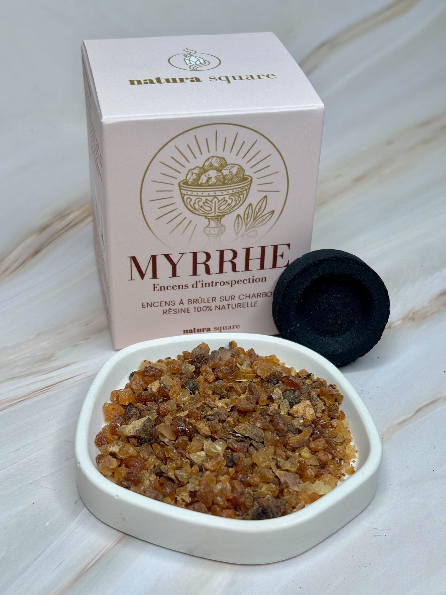 Résine d’Encens de Myrrhe — Myrrhe 100% — Encens Traditionnel 100 % Naturel sur Charbon