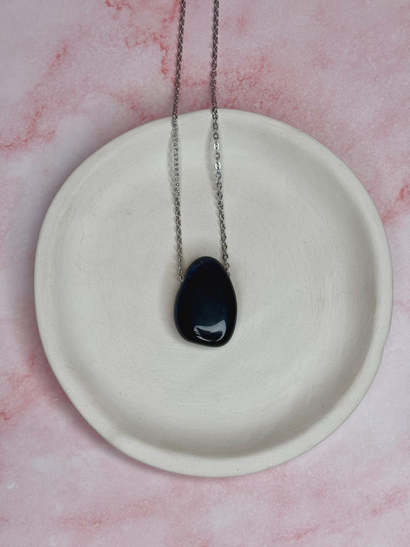 Collier Cabochon Oeil de Faucon AA Afrique du Sud - Capsule Noël (Édition Limitée)