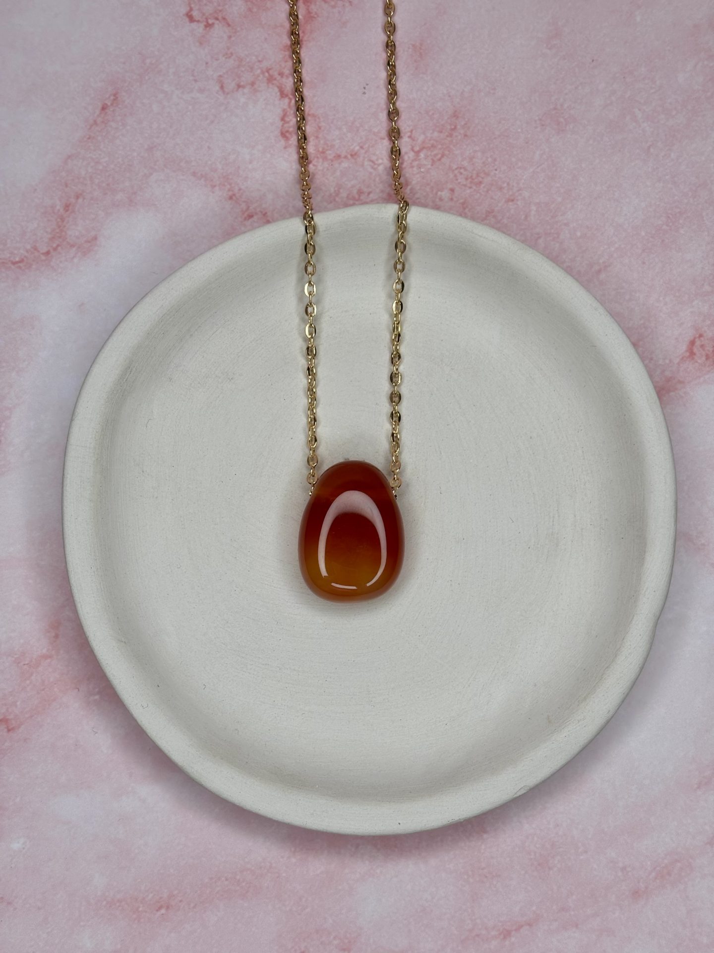 Collier Cabochon Cornaline A Brésil - Capsule Noël (Édition Limitée) – Image 7