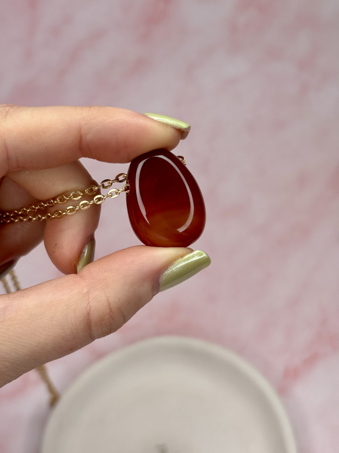 Collier Cabochon Cornaline A Brésil - Capsule Noël (Édition Limitée) – Image 4