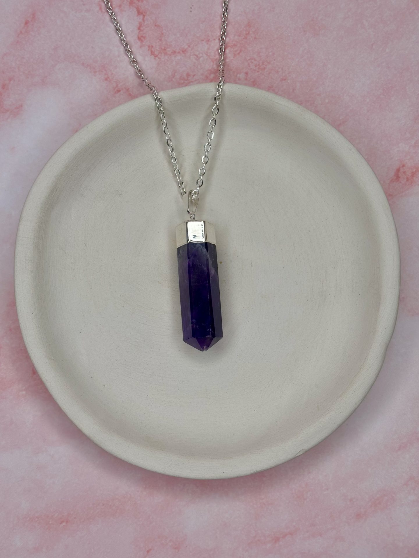 Collier Pointe Améthyste du Brésil AA - Capsule Noël (Édition Limitée)