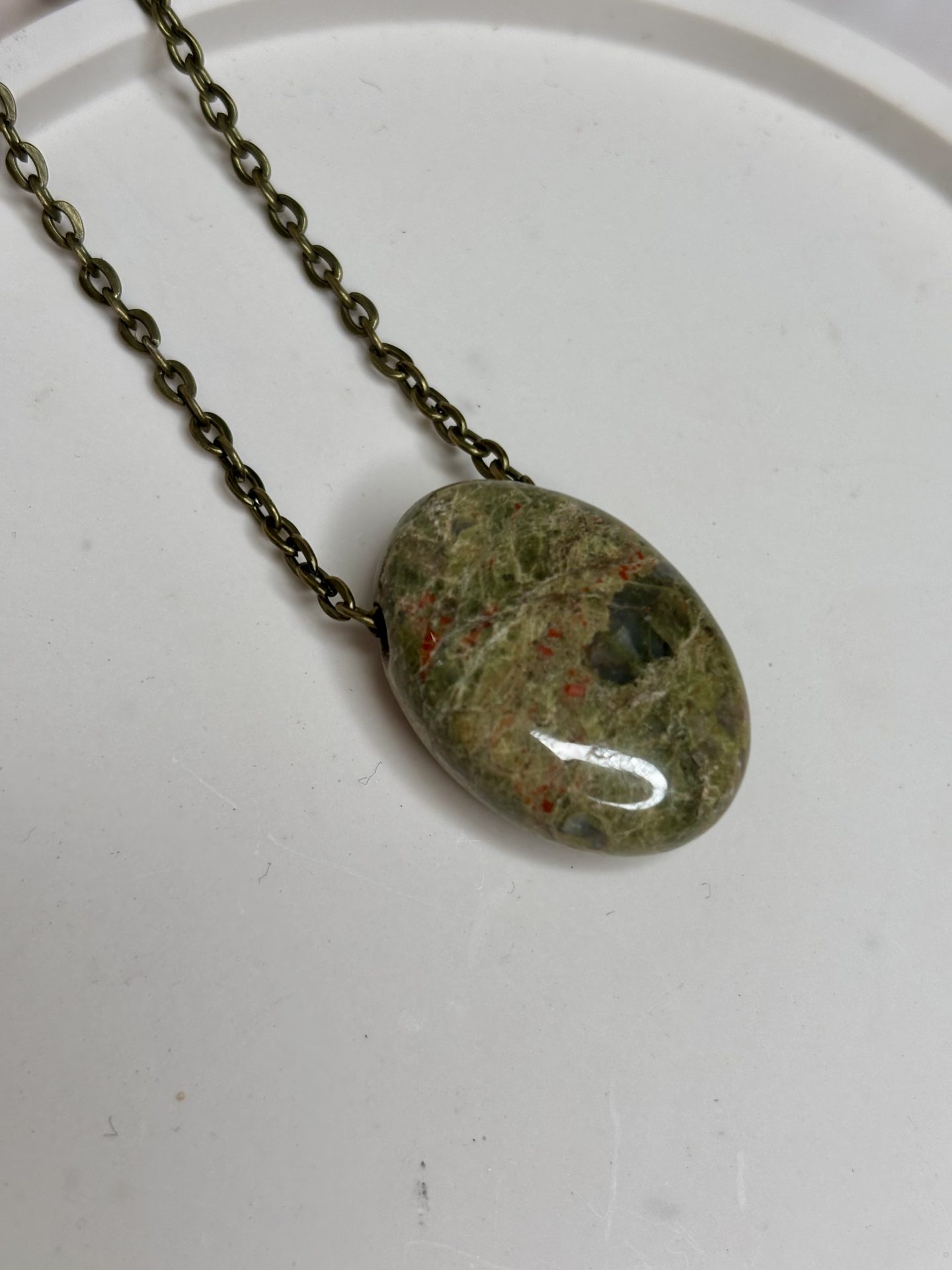 Collier Cabochon Unakite Afrique du Sud A - Capsule Noël (Édition Limitée) – Image 6