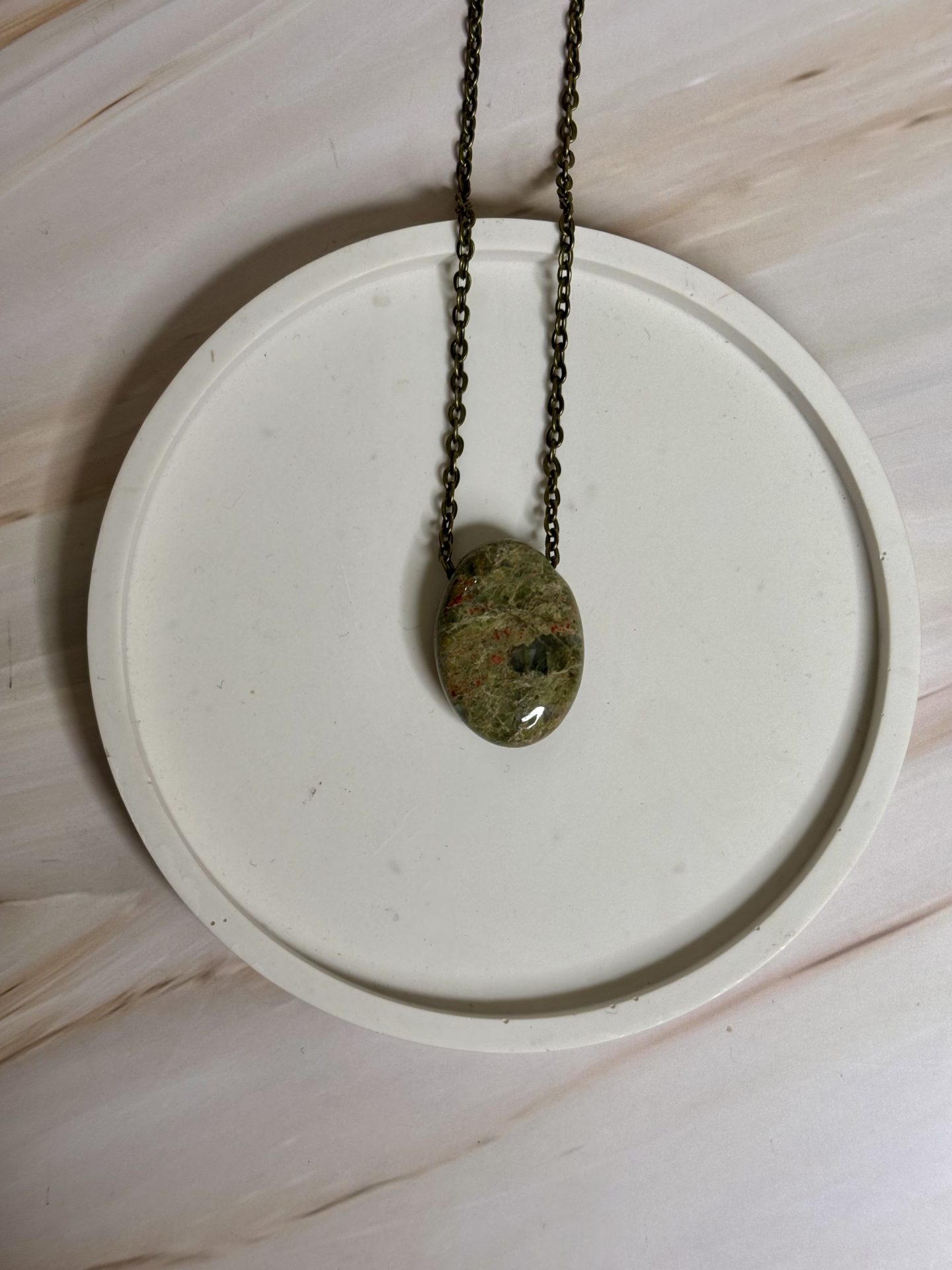 Collier Cabochon Unakite Afrique du Sud A - Capsule Noël (Édition Limitée) – Image 7