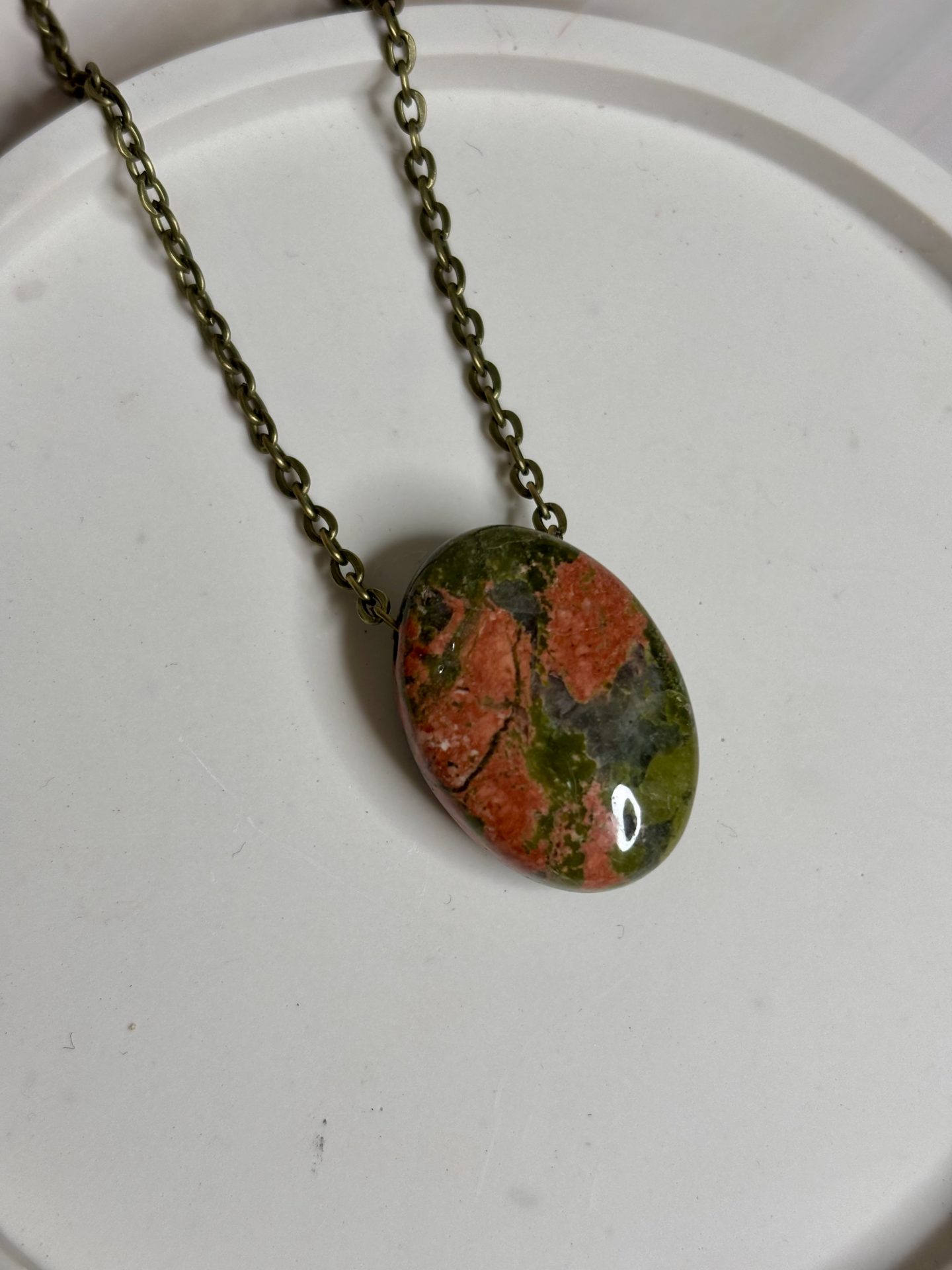 Collier Cabochon Unakite Afrique du Sud A - Capsule Noël (Édition Limitée) – Image 9