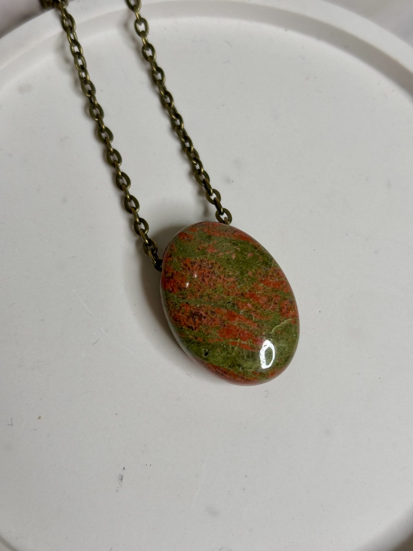 Collier Cabochon Unakite Afrique du Sud A - Capsule Noël (Édition Limitée) – Image 12