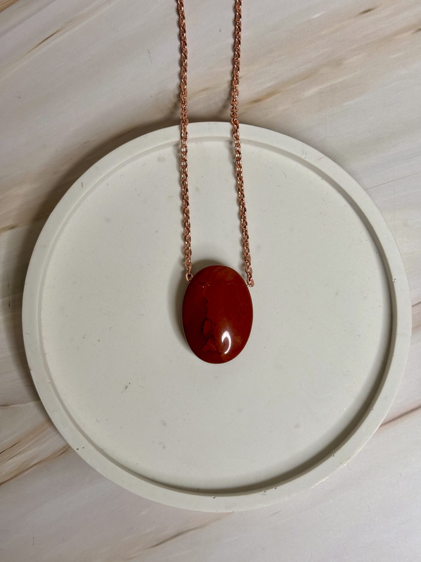 Collier Jaspe Rouge Afrique du Sud A - Capsule Noël (Édition Limitée)