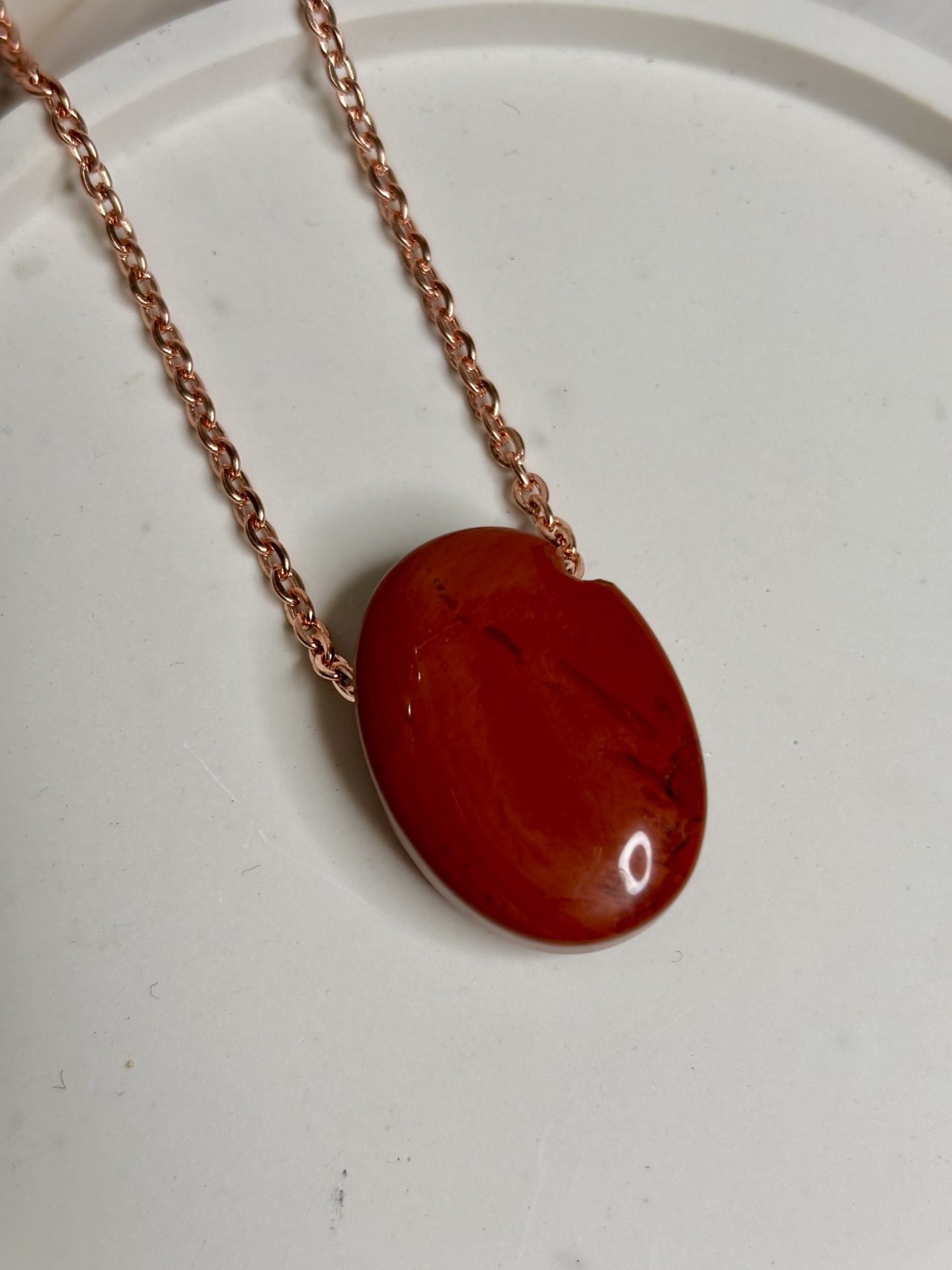 Collier Cabochon Jaspe Rouge Afrique du Sud A - Capsule Noël (Édition Limitée) – Image 14