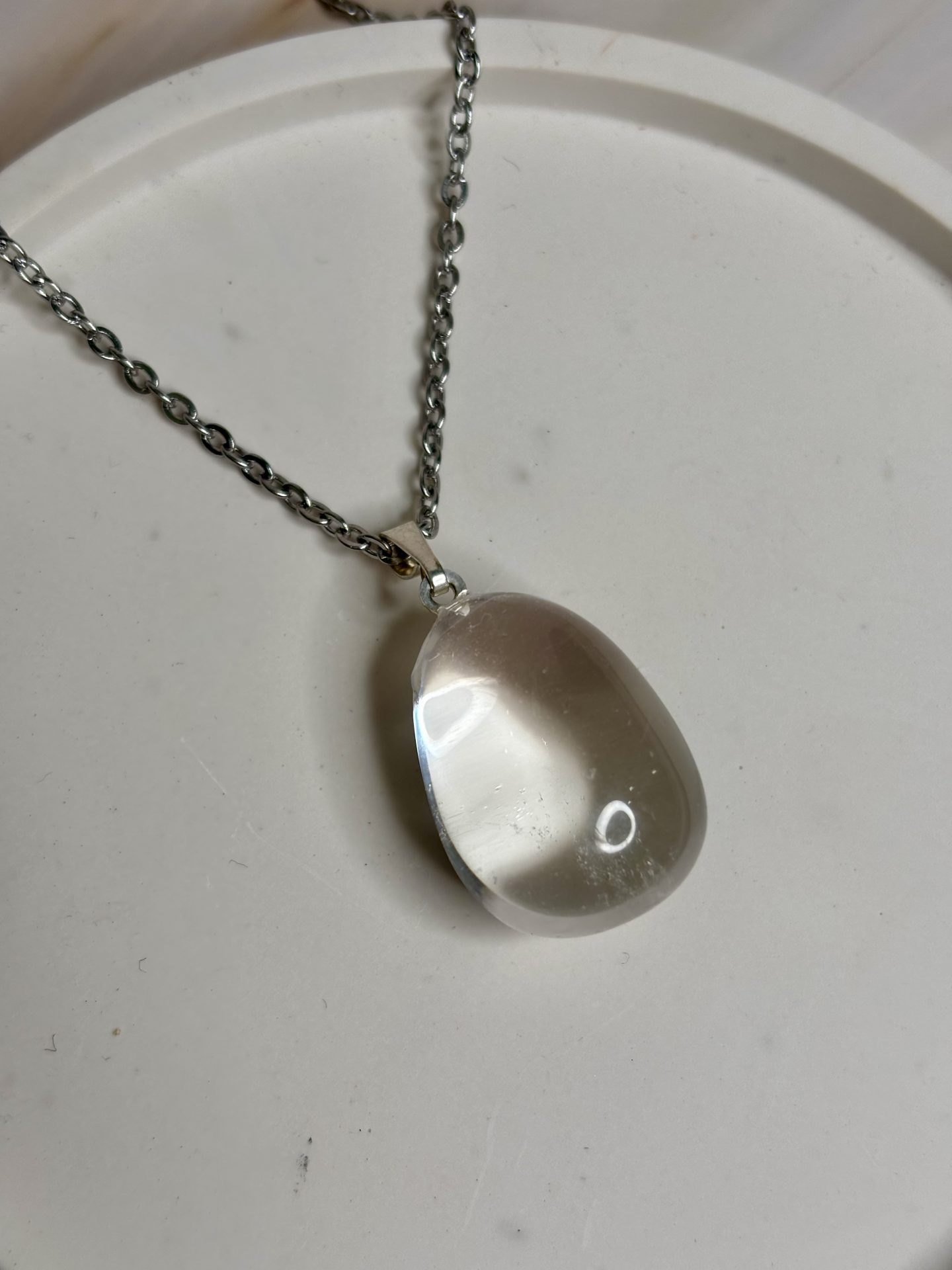 Collier Cabochon Cristal de Roche du Brésil AAA - Capsule Noël (Édition Limitée) – Image 4