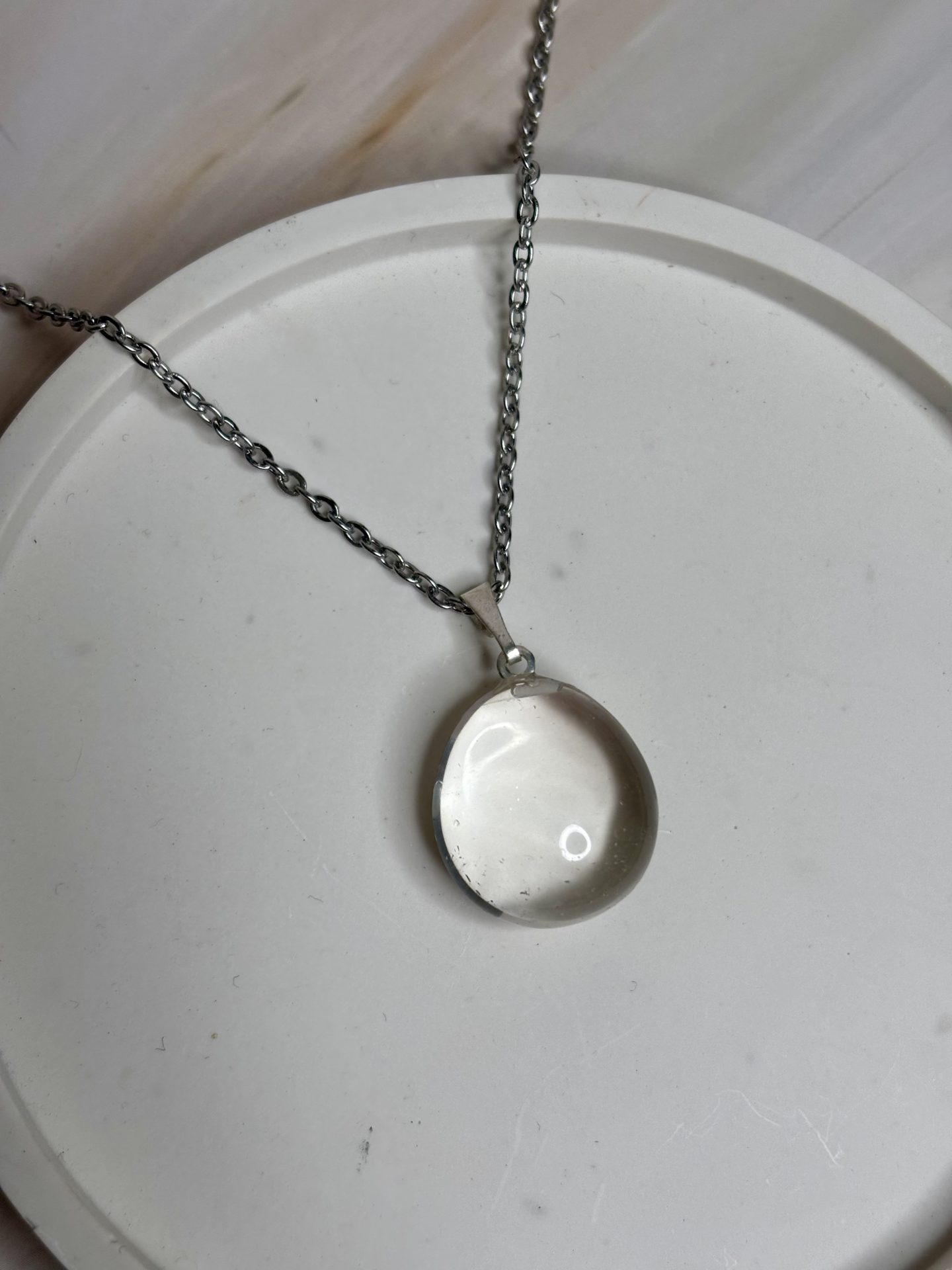 Collier Cabochon Cristal de Roche du Brésil AAA - Capsule Noël (Édition Limitée) – Image 7