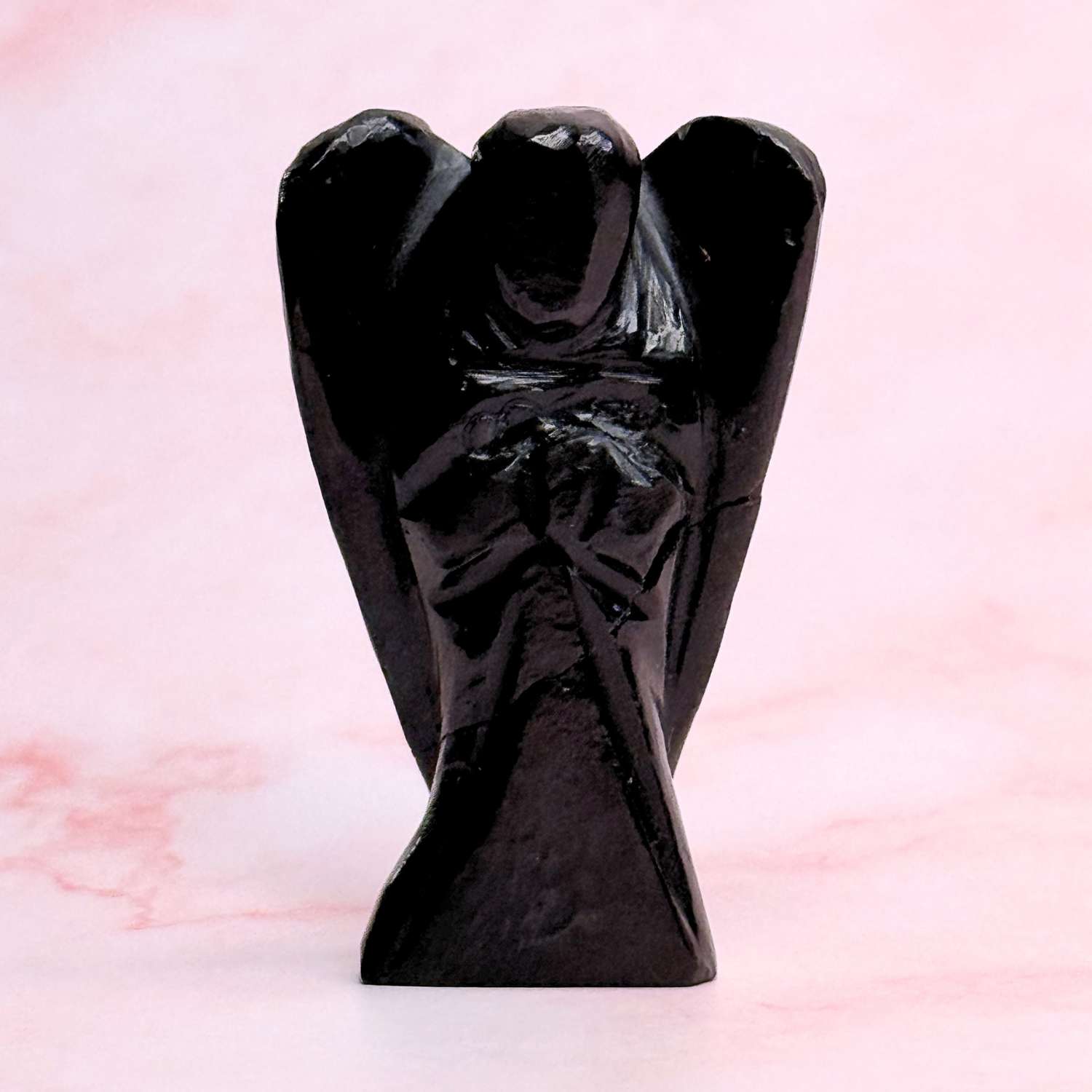 Ange de Poche en Tourmaline Noire du Brésil AAA – OFFRE SPECIALE (Les Presque Parfaites)