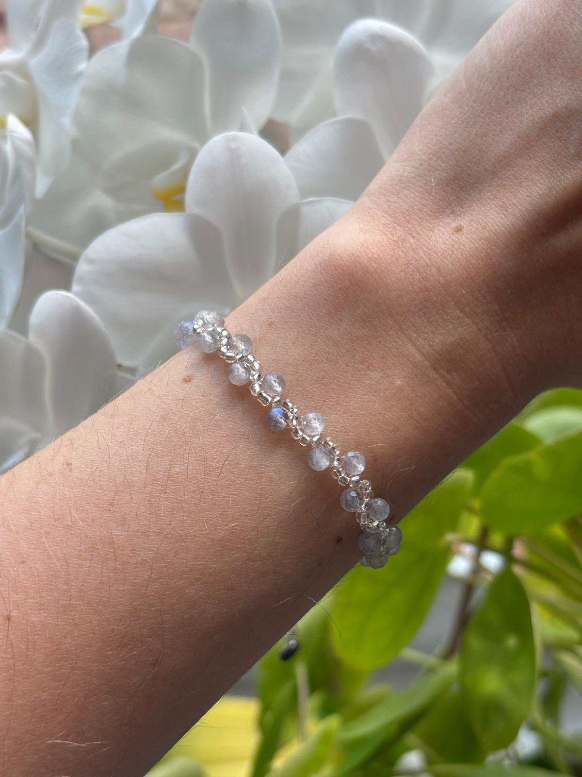 Bracelet Perles Facettées Labradorite AAA - Capsule Solaire