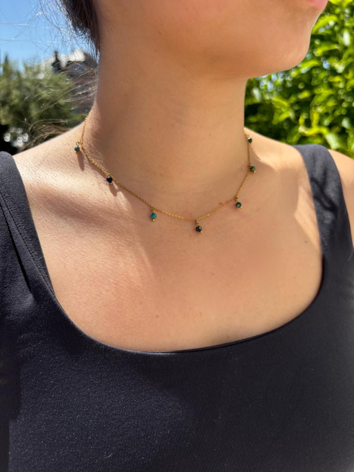 Collier Ras-de-cou Apatite AAA - Capsule Solaire