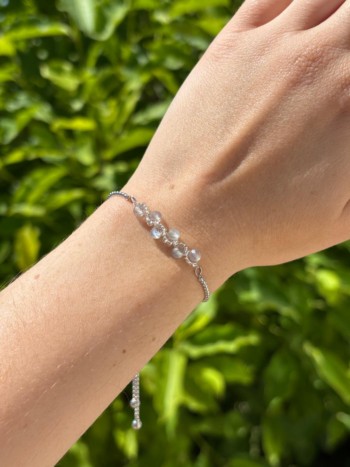 Bracelet 6 Perles Facettées Labradorite AAA - Capsule Solaire