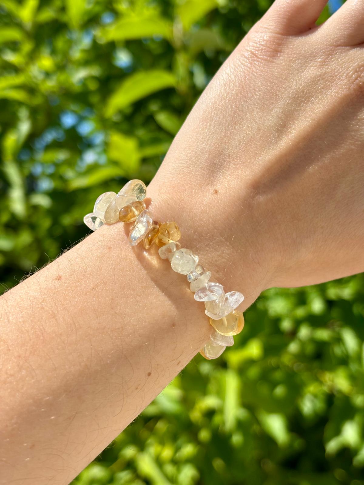 Bracelet Baroque Citrine naturelle AA