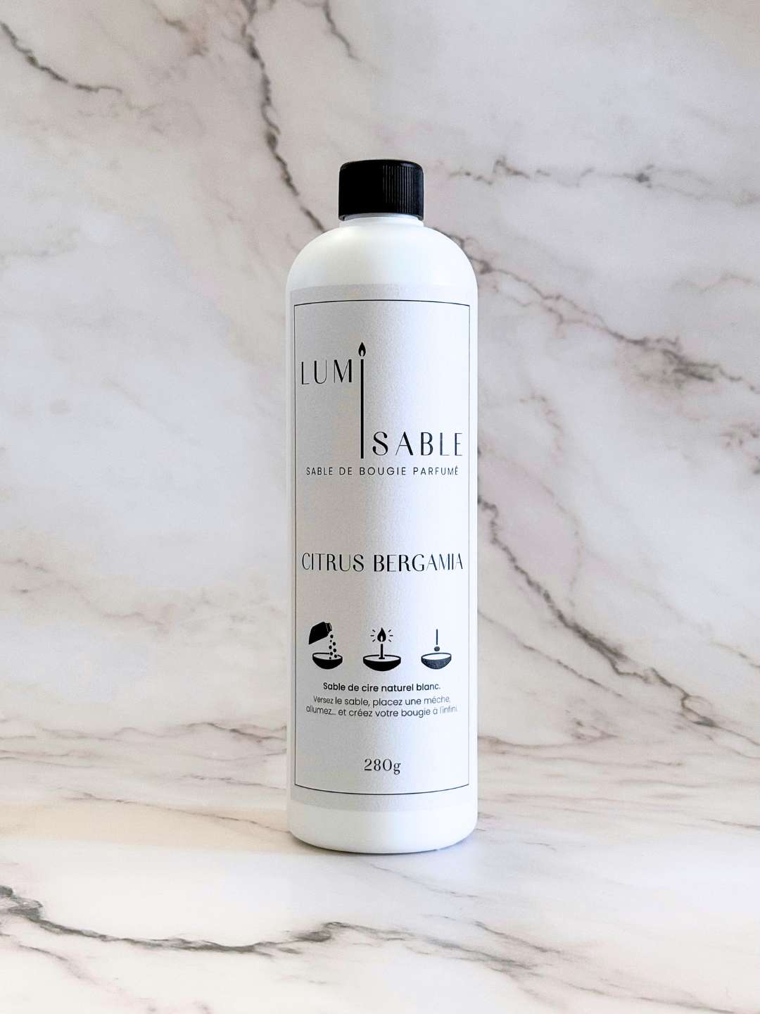 Lumi Sable Sable de bougie parfumé - Citrus Bergamia, 280g