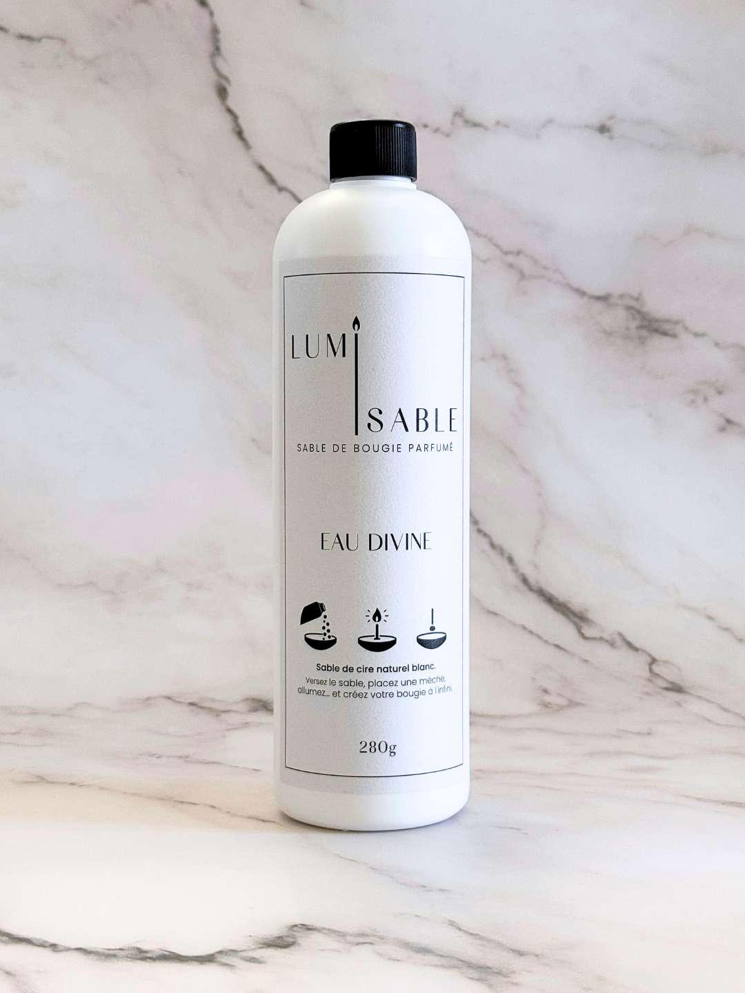 Lumi Sable Sable de bougie parfumé - Eau Divine, 280g