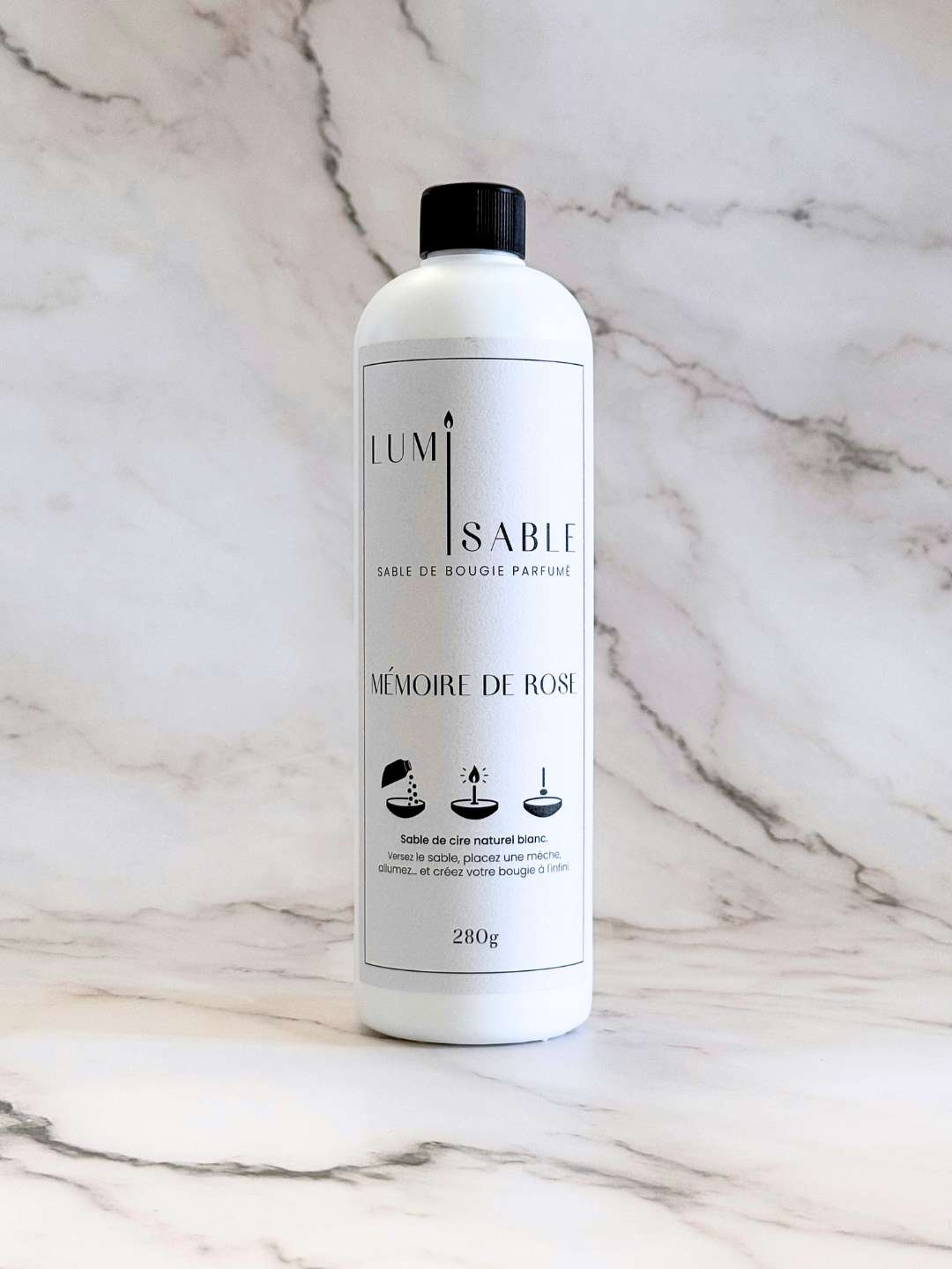 Lumi Sable Sable de bougie parfumé - Mémoire de Rose, 280g